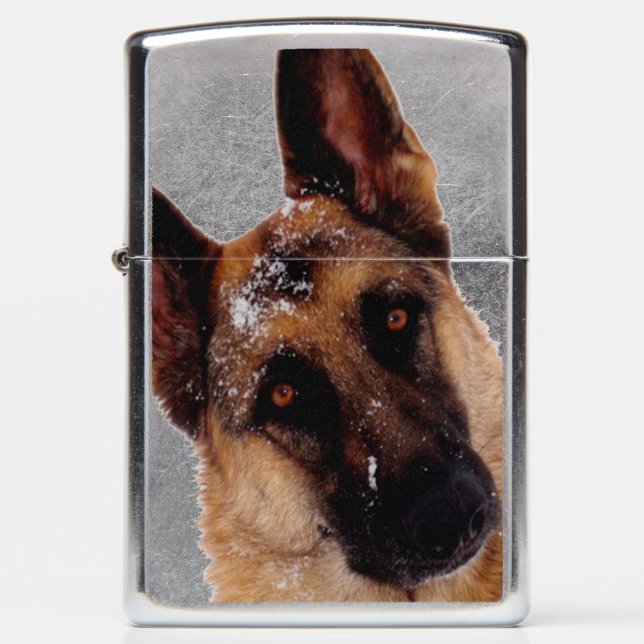Unforgettable German Shepherd Zippo Lighter (Front)