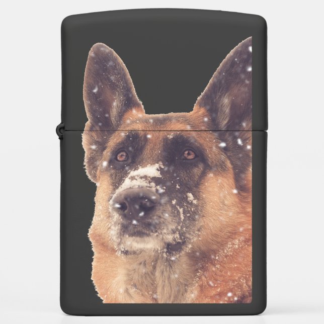 Unforgettable German Shepherd Zippo Lighter (Front)