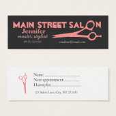Unforgettable Hair Stylist Pink Scissors  Salon (Front & Back)