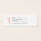 Unforgettable Hair Stylist Pink Scissors  Salon (Back)