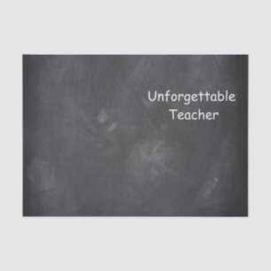 Unforgettable Teacher Chalkboard Design Gift Idea Tissue Paper