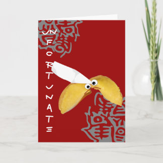 'unfortunate' fortune cookie humorous parody card