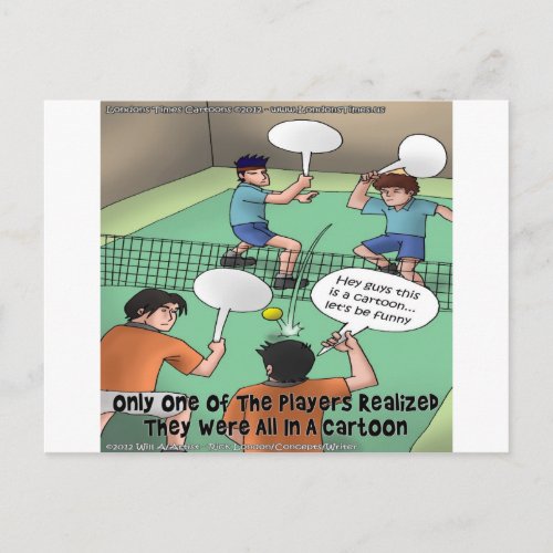 Unfunny Tennis Cartoon Funny Tees Cards Gifts Etc
