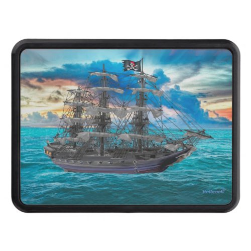 UNFURLED PIRATE SHIP AT SUNSET HITCH COVER