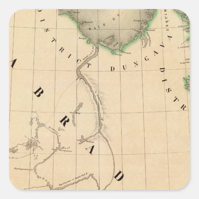 Ungava Peninsula and northern Labrador Square Sticker (Front)