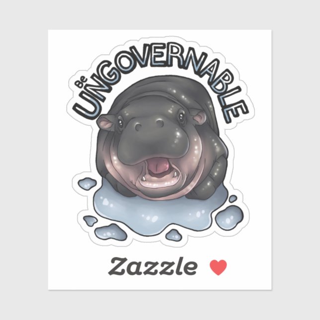 Ungovernable Hippo Sticker (Sheet)