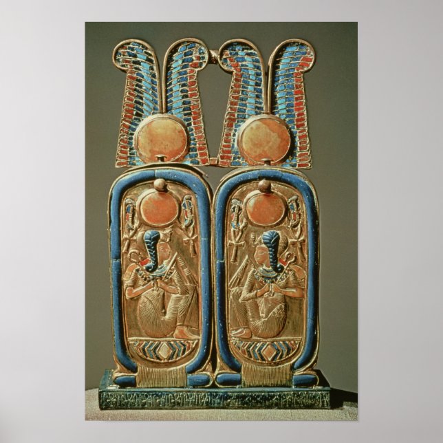 Unguent box in form of a double royal poster (Front)