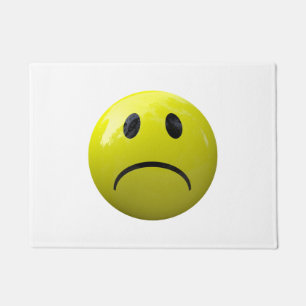 unhappy face emoji door mat doormat