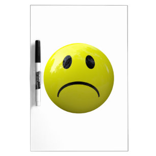 unhappy face emoji Dry-Erase board