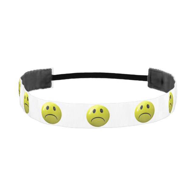 unhappy face emoji headband (Front)