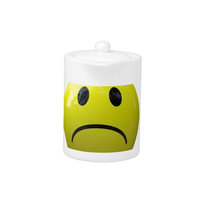 unhappy face emoji teapot (Front)