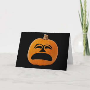 Unhappy Jack O' Lantern Halloween Pumpkin Card