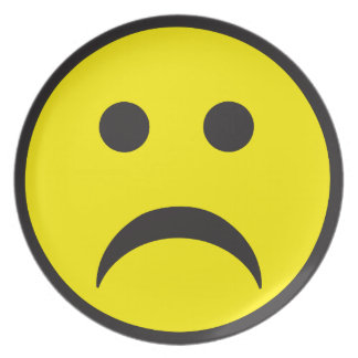 Sad Face Plates | Zazzle