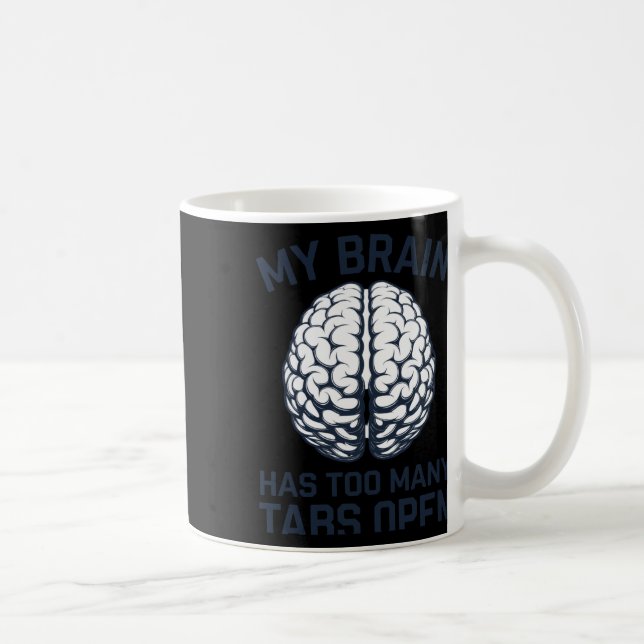 Unhinged - My Brain Has Too Many Tabs Open  Coffee Mug (Right)