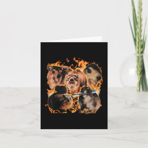 Unhinged Rock Hyrax Awawa Animal Humor Retro Men W Card
