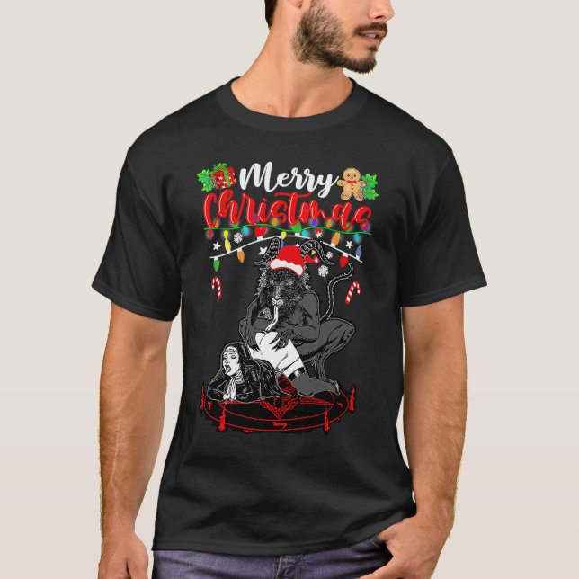 Unholy Dirty Nun Satan Is My Daddy Merry Christmas T-Shirt (Front)