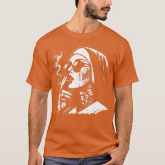 Unholy Nun Funny Horror Choked up Unholy Nun Satan T-Shirt