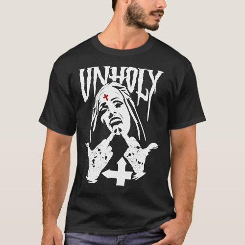 Unholy Satanic Nun Tattoos Classic T_Shirt