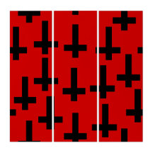 unholy upside down cross red