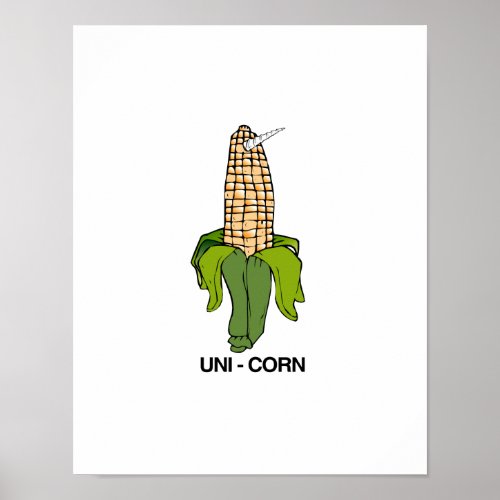 UNI CORN EAR OF CORN POSTER