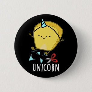 Uni-corn Funny Corn Pun Dark BG Button