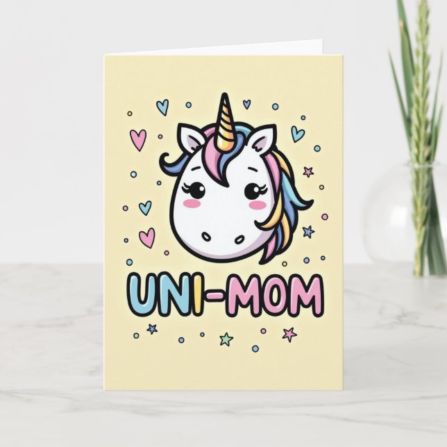 Uni Mom Mythical Equine Card (Front)