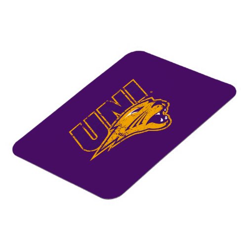 UNI Panthers Logo Distressed Magnet