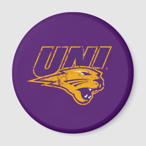 UNI Panthers Logo Distressed Magnet