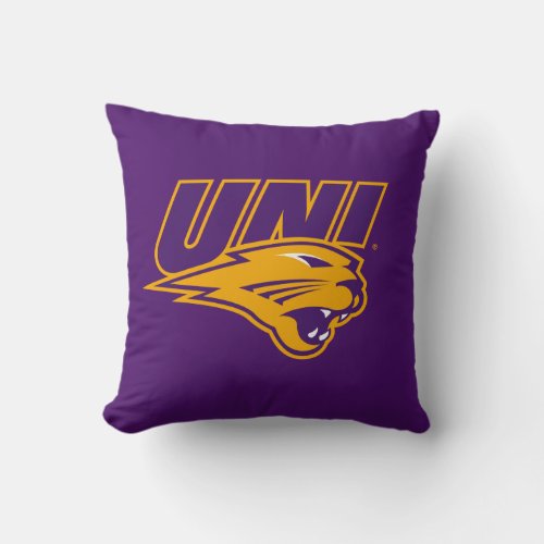 UNI Panthers Logo Throw Pillow