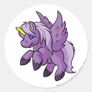 Uni Purple Classic Round Sticker
