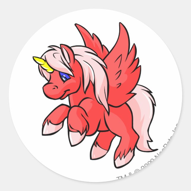 Uni Red Classic Round Sticker (Front)