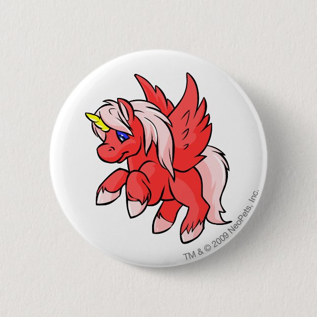 Uni Red Pinback Button (Front)