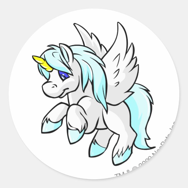 Uni White Classic Round Sticker (Front)