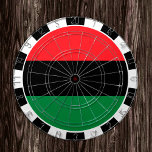Unia Dartboard & Pan African Flag darts / game<br><div class="desc">Dartboard: Pan African flag symbol - UNIA / A horizontal triband of red,  black,  and green. The Pan-African flag—also known as the Afro-American flag,  Black Liberation flag,  UNIA flag. Often used with Black Lives Matter movement.</div>