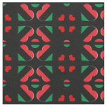UNIA Flag &amp; Hearts, Pan African / Afro-American Fabric