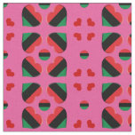 UNIA Flag &amp; Hearts, Pan African / Afro-American Fabric