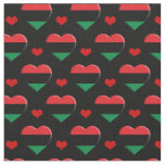 UNIA Flag &amp; Red Heart fashion Fabric / Pan African