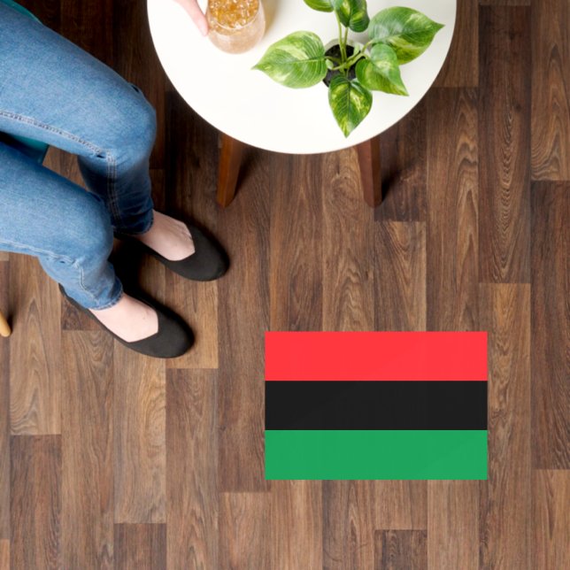 Unia Flag Symbol, Pan African Flag / Kwanzaa Floor Decals (Floor)