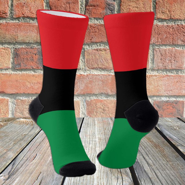 Unia Flag Symbol & Pan African Flag / Kwanzaa Socks (Creator Uploaded)