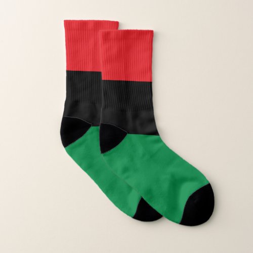 Unia Flag Symbol  Pan African Flag  Kwanzaa Socks
