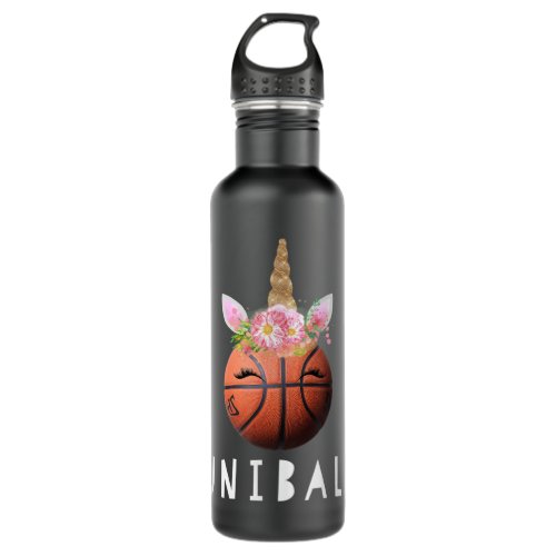 Uniball Funny Unicorn Basketball Girls 521 Stainless Steel Water Bottle