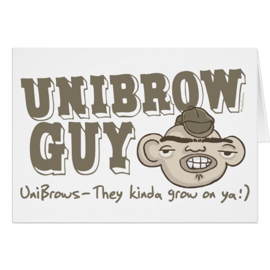 Unibrow Guy with Hat Cards (Front Horizontal)
