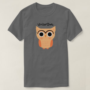 UnibrOwl Unibrow Owl Funny Cute Eyebrows Owl T-Shirt