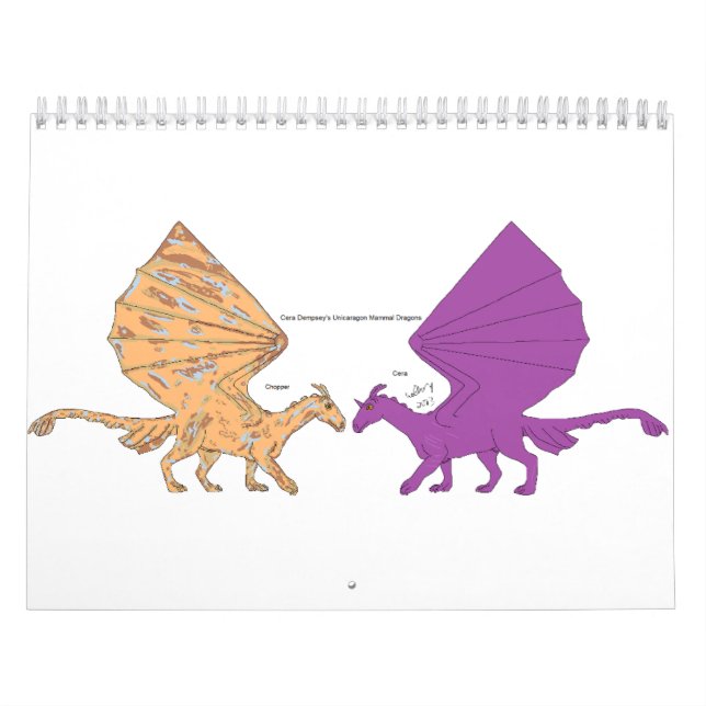 Unicaragon Mammal Dragons  Calendar (Cover)
