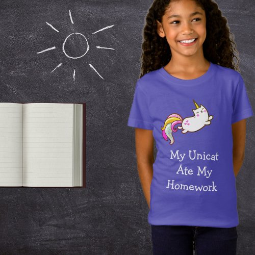 Unicat ate my homework T_Shirt