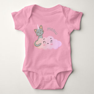unicat cloud meow baby bodysuits