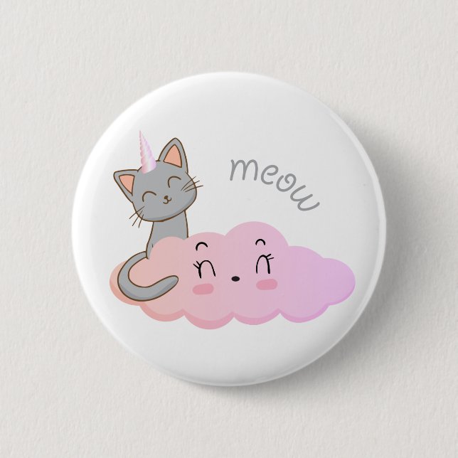 unicat cloud meow button (Front)