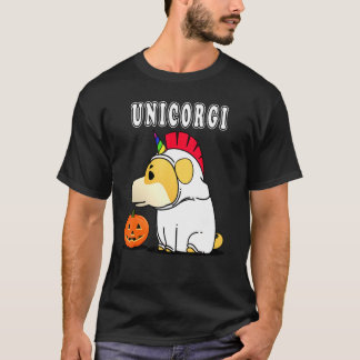 Unicorgi Corgi Halloween Unicorn Pumpkin Costume T-Shirt
