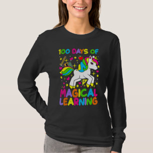 Unicorn 100 Days Of Magical Learning 100th Day Of  T-Shirt