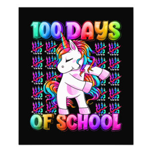Unicorn 100 Days Of School Photo Print